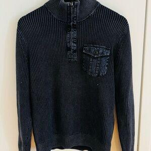 Indigo blue Gap Ribbed Quarter Zip